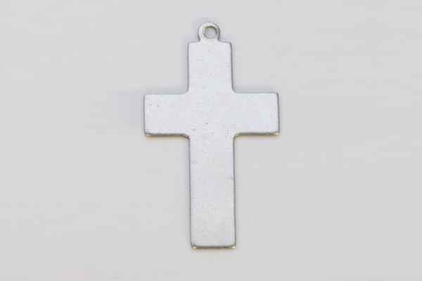 Metal Shapes - Nickel Silver Cross w/ Ring-PKG 6