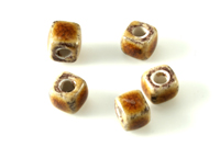 Porcelain Beads - Chestnut (PKG 6)