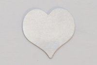 Metal Shapes - Nickel Silver Heart-PKG 6