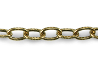 Textured Plated Brass Chain - Large